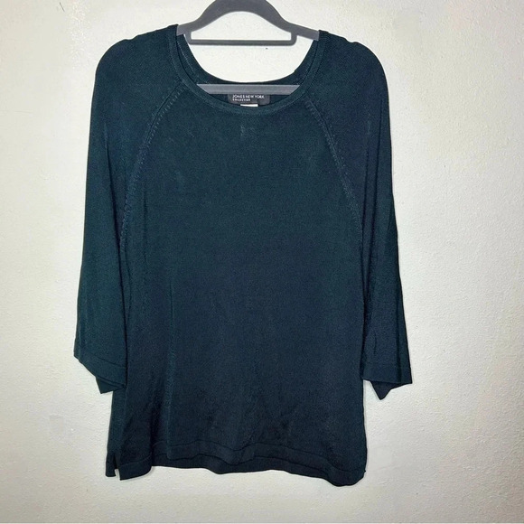 Jones New York Deep Green Rayon Blend Top Size Large - Picture 1 of 5